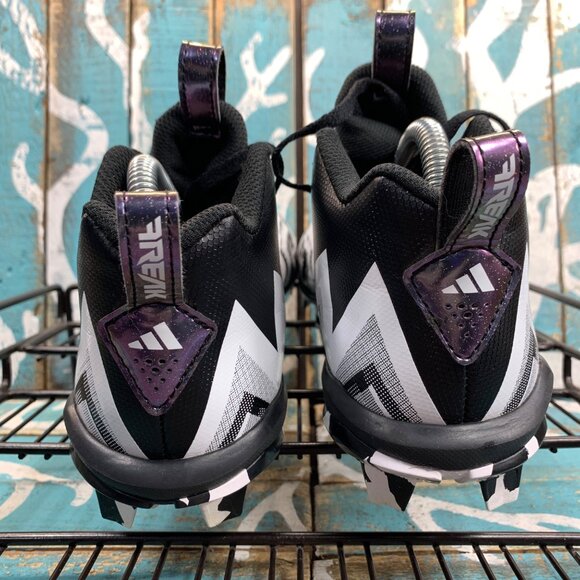 Adidas Freak Football Cleats Size 4 Black & White Lace-Up Design HP5962 - Picture 8 of 10
